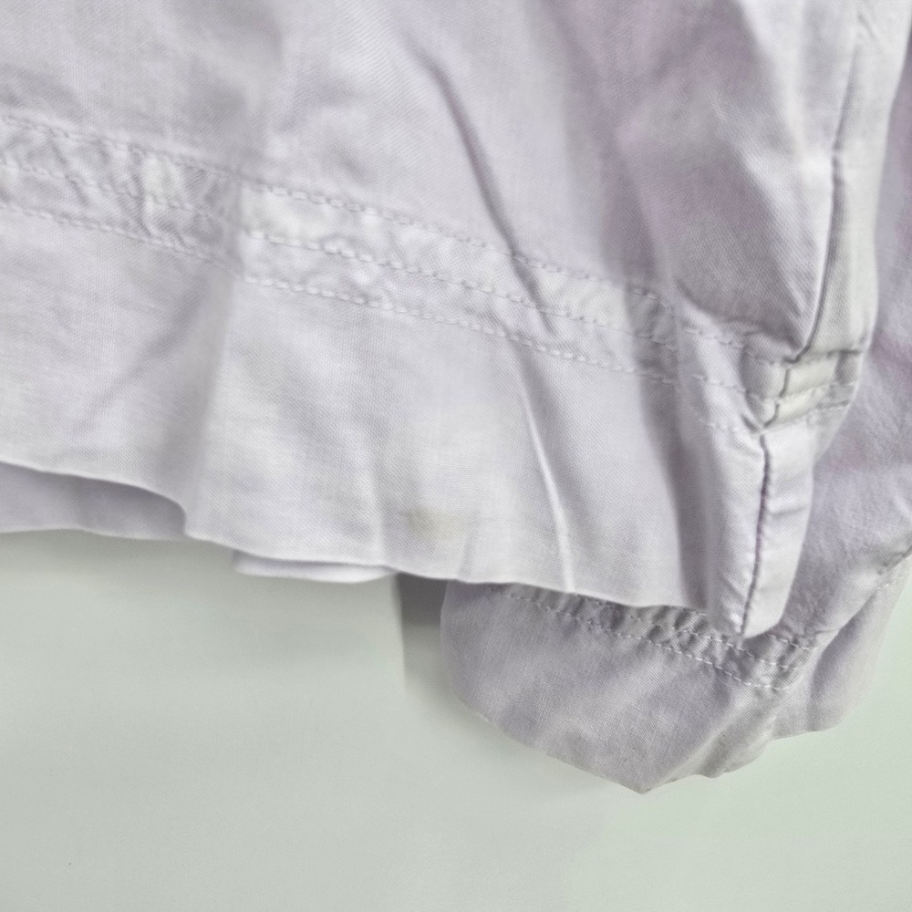 Bella Dahl Lavender Tencel Lyocell Split V-Neck Embroidered Top Womens Medium - Picture 8 of 11